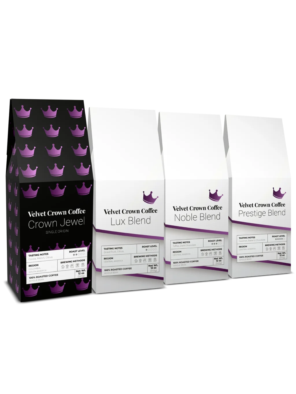 Velvet Crown Coffee Gift Set: Crown Jewel + Elite Collection
